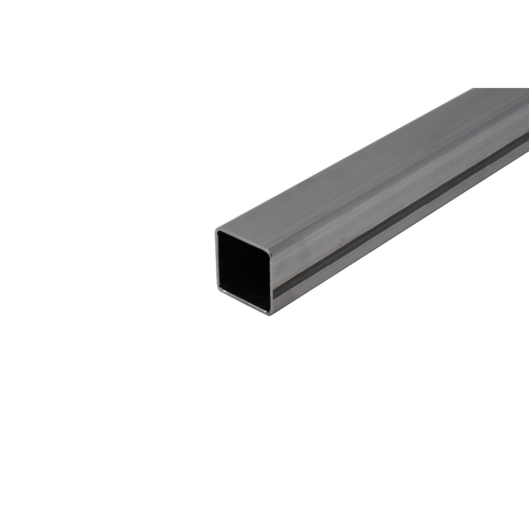 EZTube Square Steel Tube — White, 12in. L x 1in. W x 1in. H, 0.050in. QR Both Ends, Model# 100-102-1 WH QR